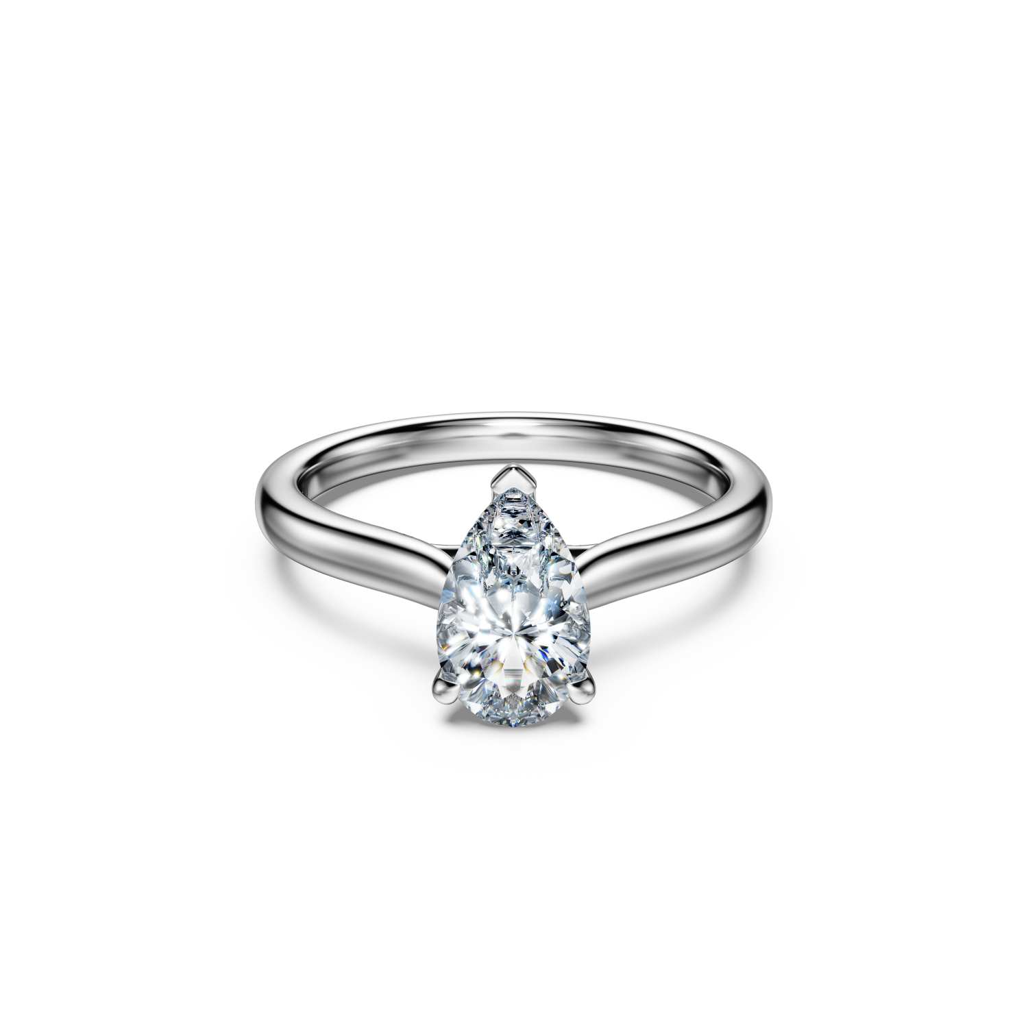 Swarovski - Anello solitario Eternity, Diamanti creati in laboratorio 1 ct tw, Taglio Pear, Oro bianco 18 K Ref. 5699615 - SWAROVSKI