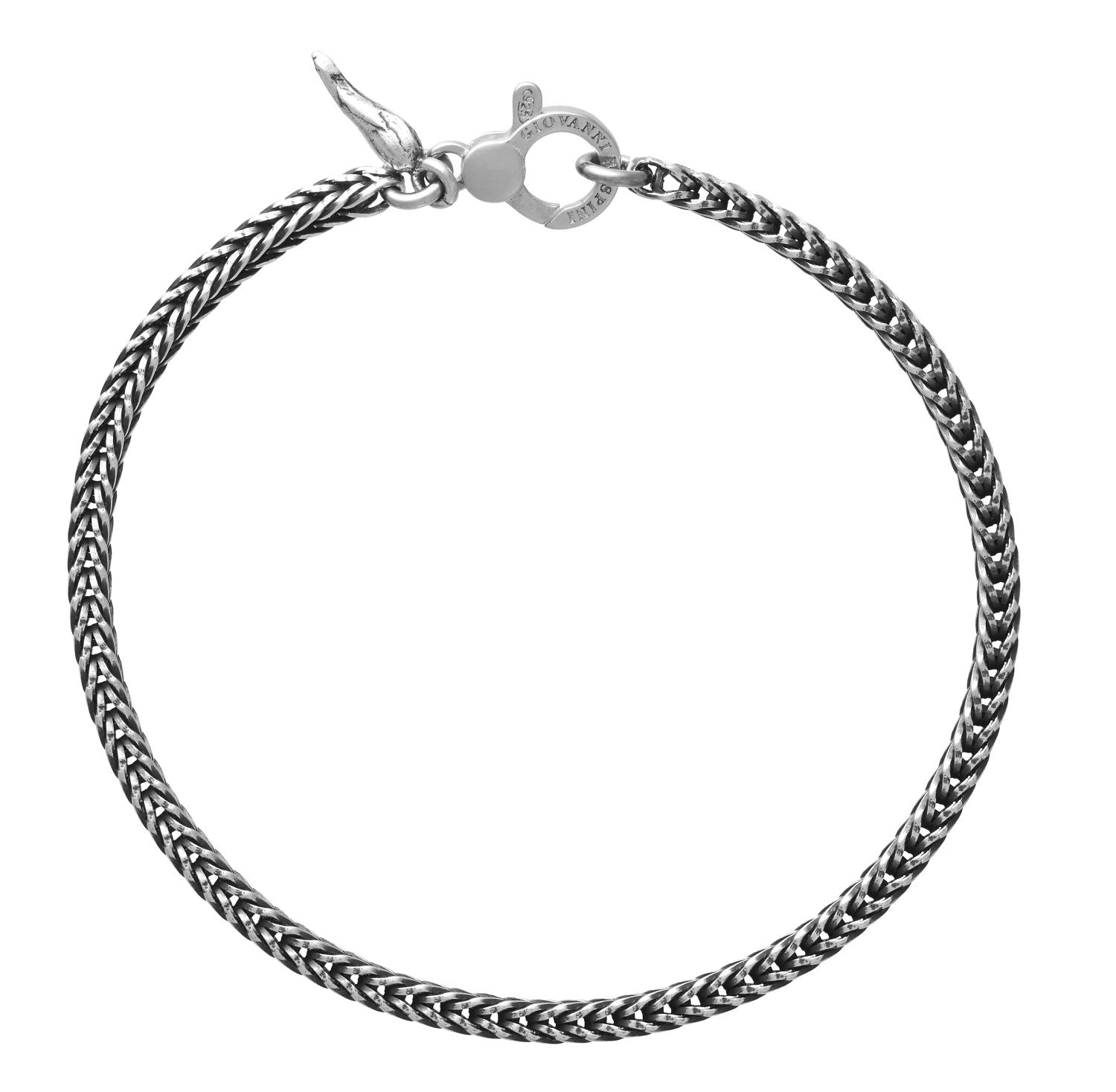 Giovanni Raspini - Bracciale Maglia Treccia Quadra Piccola 21 cm.  Ref. 11867L - GIOVANNI RASPINI