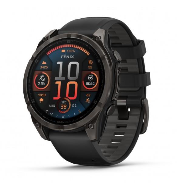 Garmin FĒNIX® 8 - 47 mm, AMOLED, Sapphire, Titanio, Carbon Gray DLC & Black Ref. 010-02904-21 - GARMIN