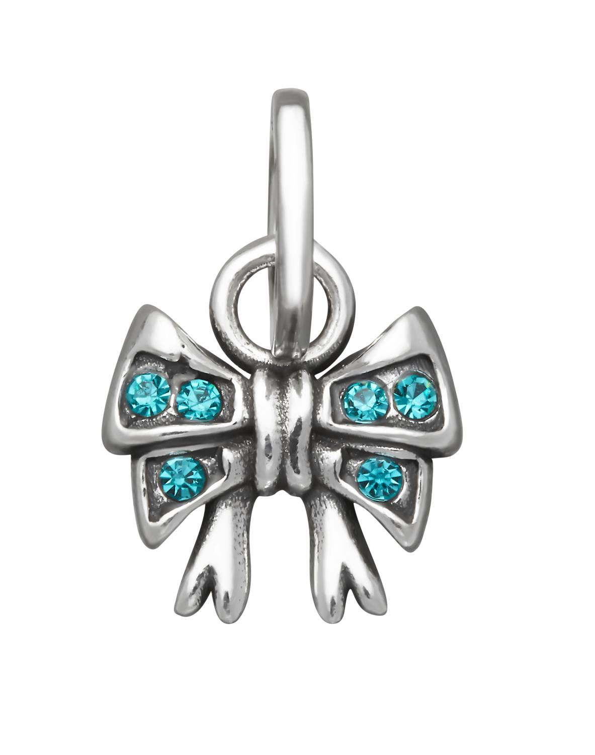 Giovanni Raspini - Mini Charm Fiocco Azzurro Crystal Ref. 12193 - GIOVANNI RASPINI