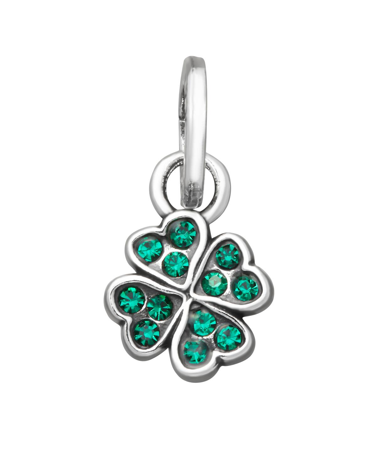 Giovanni Raspini - Mini Charm Quadrifoglio Verde Crystal Ref. 12174 - GIOVANNI RASPINI