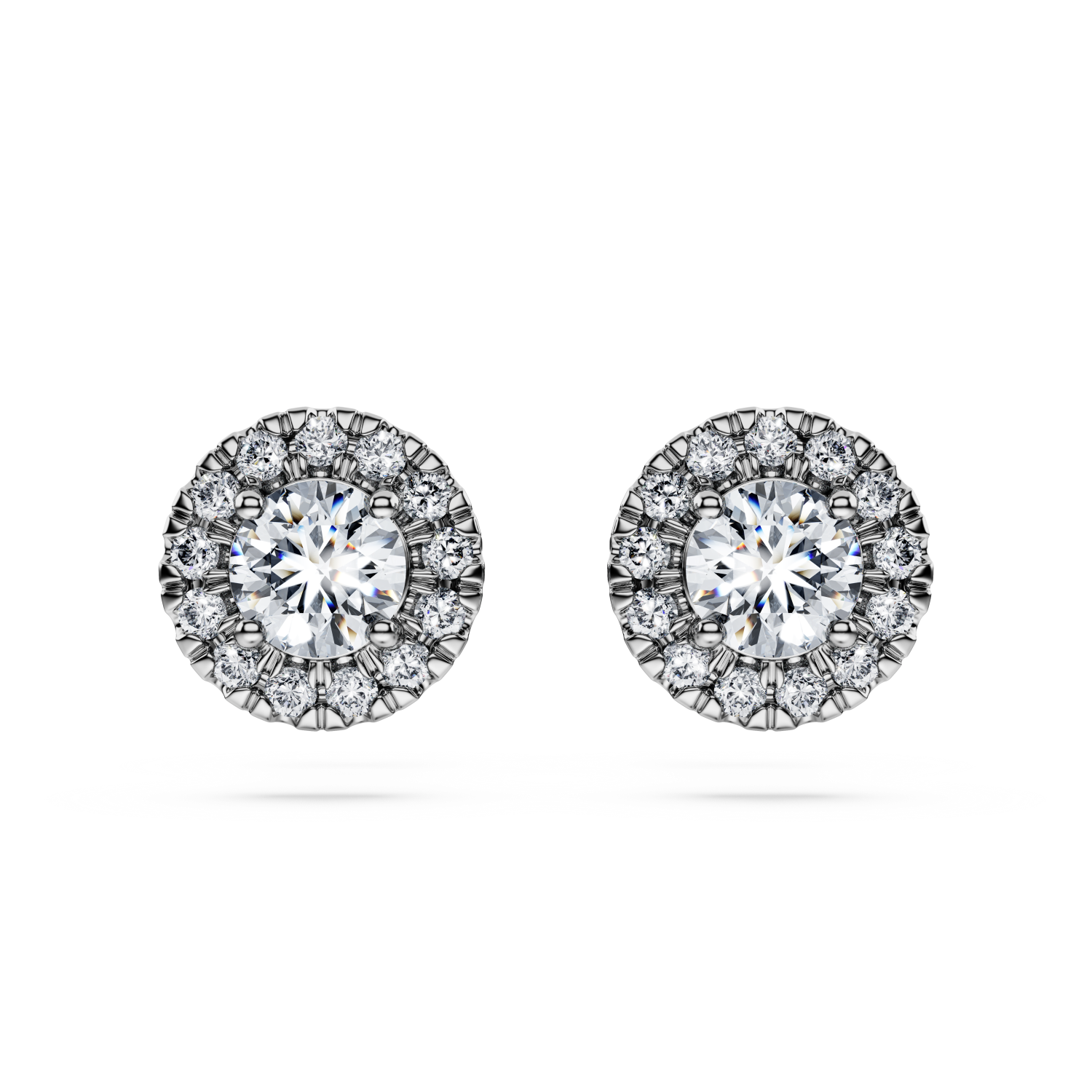Swarovski - Orecchini a lobo Eternity, Diamanti creati in laboratorio 0,75 ct tw, Oro bianco 18 K Ref. 5698156 - SWAROVSKI