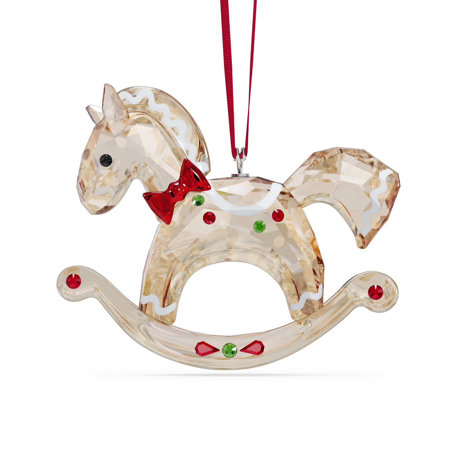 Swarovski - Holiday Cheers Decorazione Cavallo a Dondolo di Pan di Zenzero Ref. 5627608 - SWAROVSKI