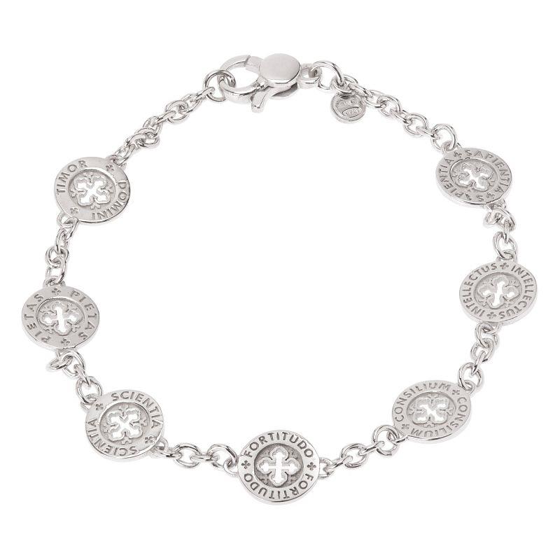 BRACCIALE SETTEDONI IN ARGENTO RODIATO MISURA L - TUUM