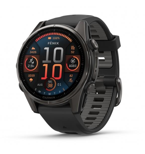 Garmin FĒNIX® 8 - 43 mm, AMOLED, Sapphire, Titanio, Carbon Gray DLC & Black Ref. 010-02903-21 - GARMIN