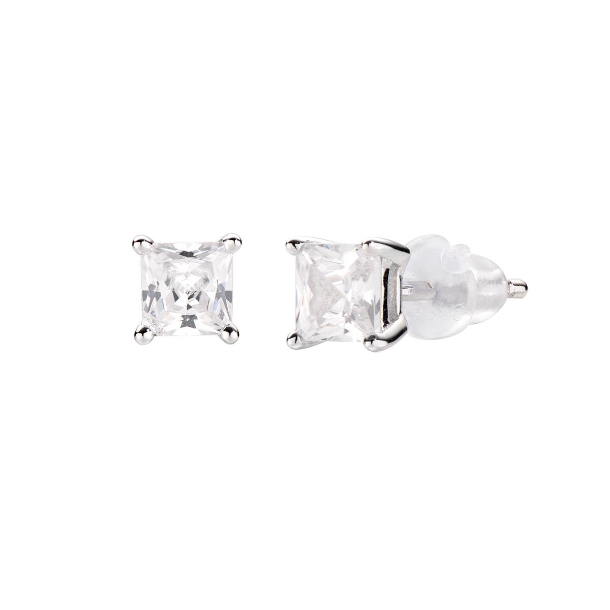 Orecchini Diamonds con Punto Luce Quadrato Piccolo - Amen Collection Ref. ELPQ40BB - AMEN