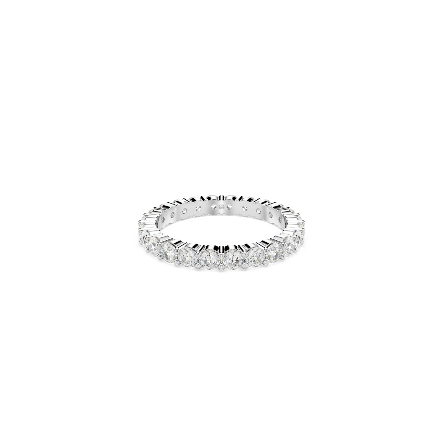 Swarovski - Anello Matrix Vittore, Taglio Round, Bianco, Placcato color argento Ref. 5705602 - SWAROVSKI