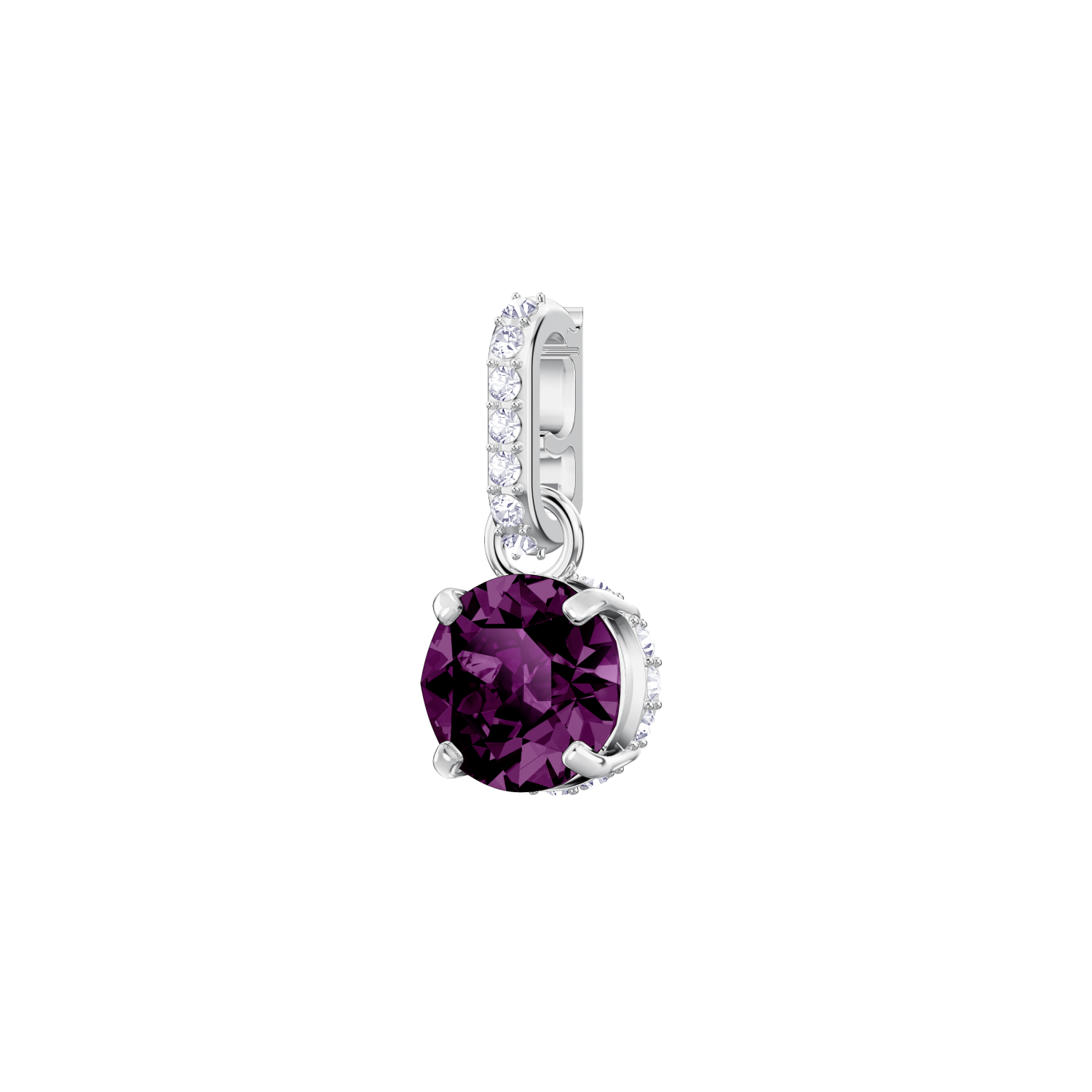 Swarovski - Swarovski Remix Collection Charm, febbraio, viola, Placcatura rodio Ref. 5437323 - SWAROVSKI