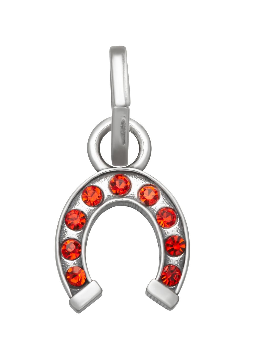 Giovanni Raspini - Mini Charm Ferro di Cavallo Rosso Crystal Ref. 12176 - GIOVANNI RASPINI