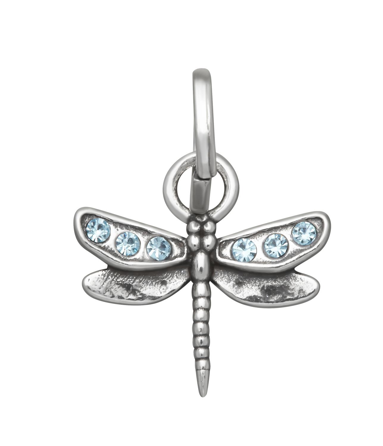 Giovanni Raspini - Mini Charm Libellula Celeste Crystal Ref. 12185 - GIOVANNI RASPINI