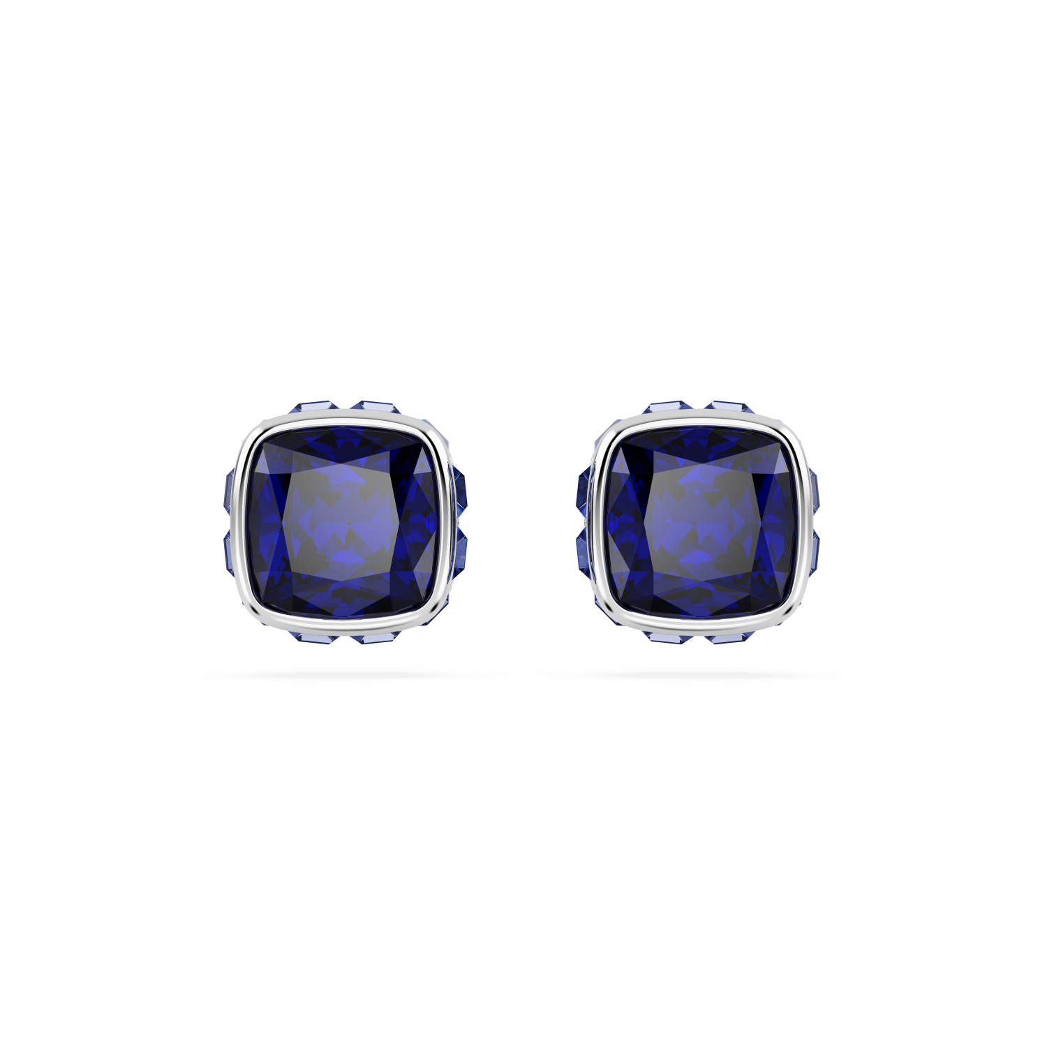 Swarovski - Orecchini a lobo Birthstone, Taglio squadrato, Settembre, Blu, Placcato rodio Ref. 5660803 - SWAROVSKI