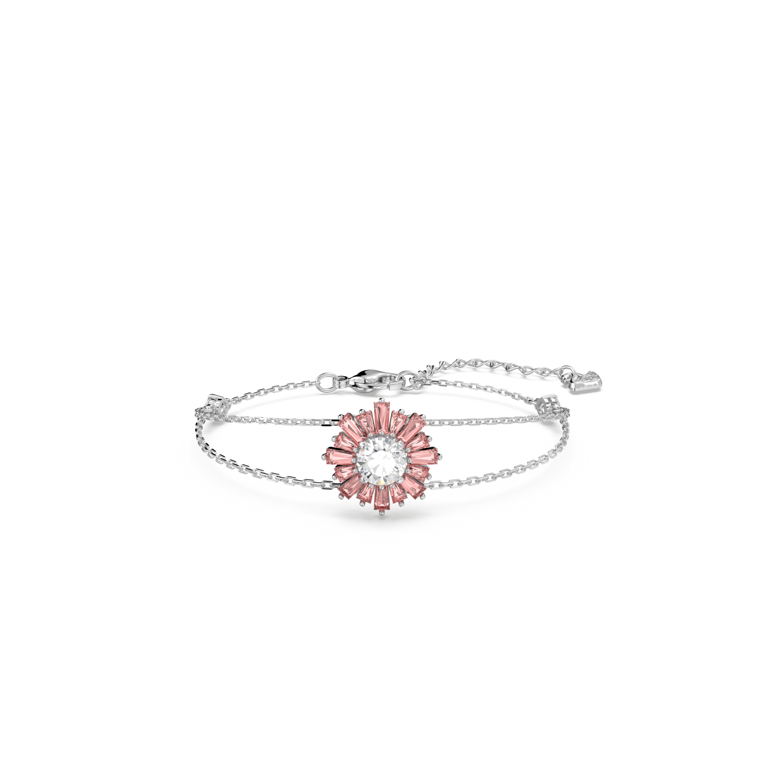 Swarovski - Braccialetto Sunshine, Taglio misto, Sole, Rosa, Placcato rodio Ref. 5642968 - SWAROVSKI