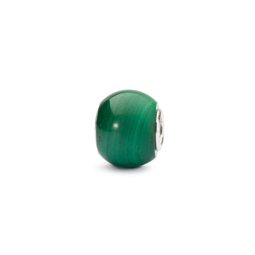 Trollbeads Bead in Pietra Preziosa - Malachite Rotonda Ref. TSTBE-00020 - TROLLBEADS