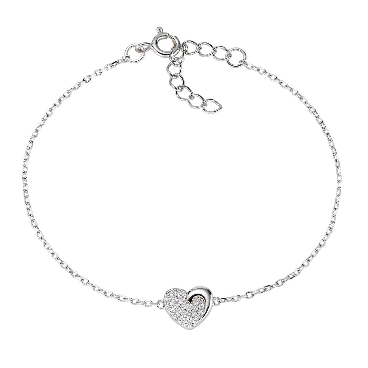 Bracciale Cuore con Zirconi - Amen Collection Ref. BRCZLBBZ - AMEN