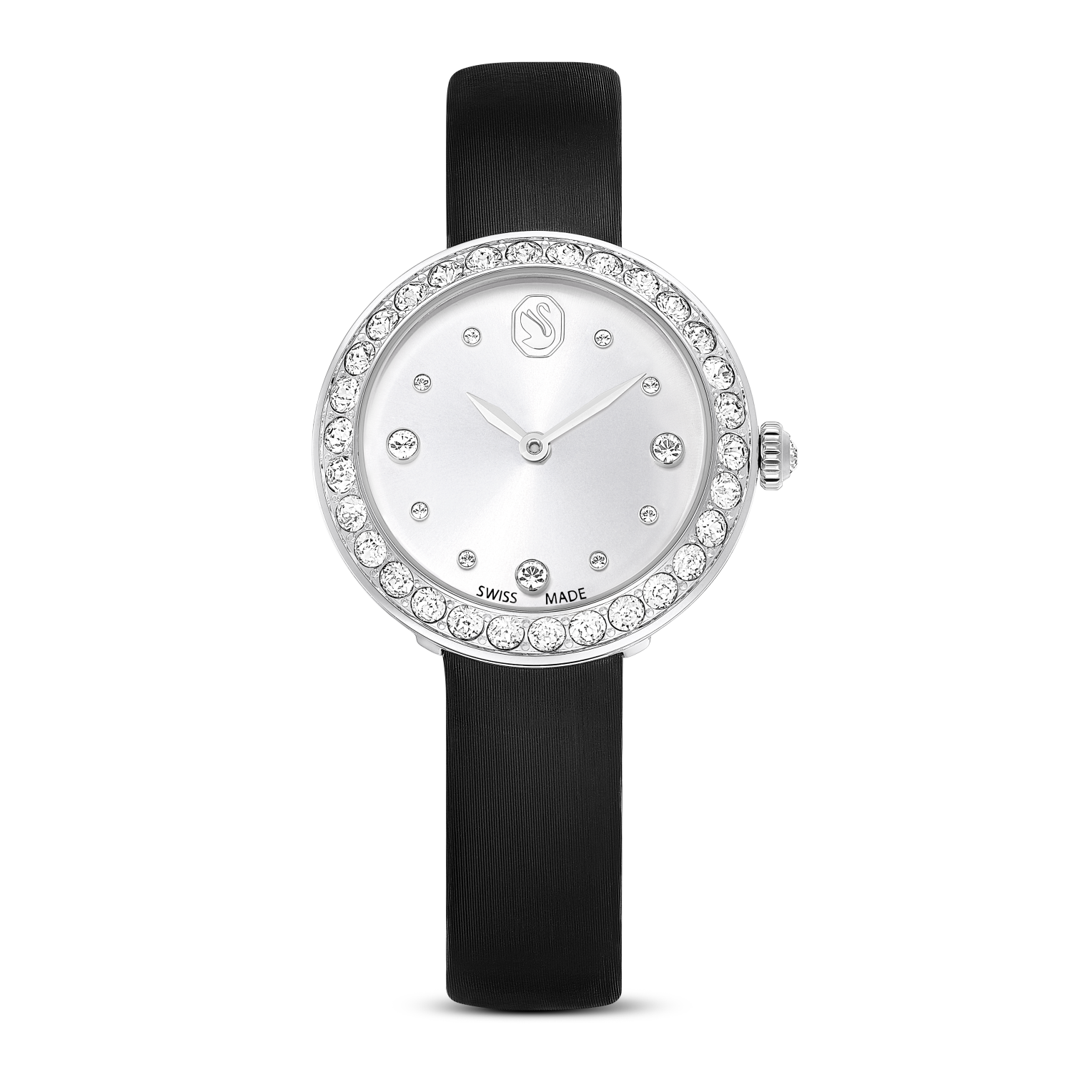 Swarovski - Orologio Matrix Tennis, Fabbricato in Svizzera, Cinturino in pelle, Nero, Acciaio inossidabile Ref. 5706663 - SWAROVSKI