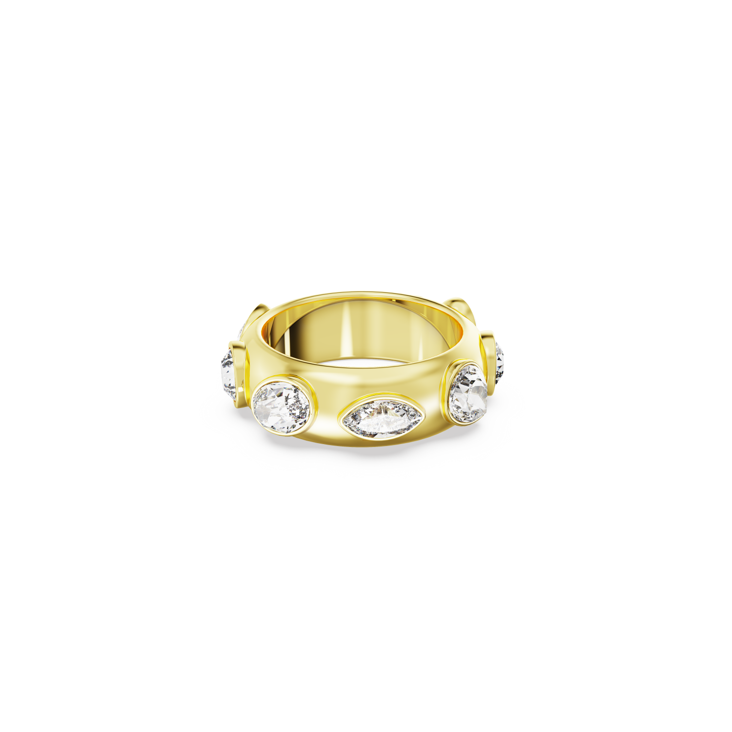 Swarovski - Anello Dextera, Taglio misto, Bianco, Placcato color oro Ref. 5665479 - SWAROVSKI
