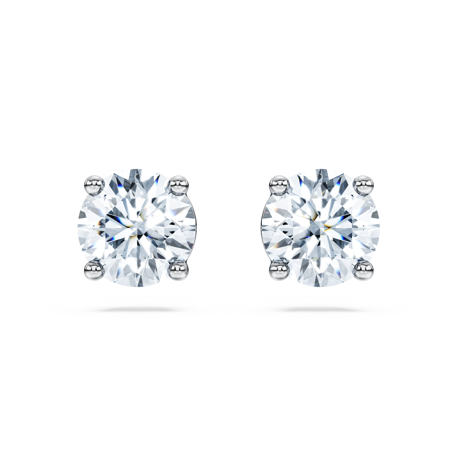 Swarovski - Orecchini a lobo Eternity, Diamanti creati in laboratorio 2 ct tw, Oro bianco 18 K Ref. 5697779 - SWAROVSKI