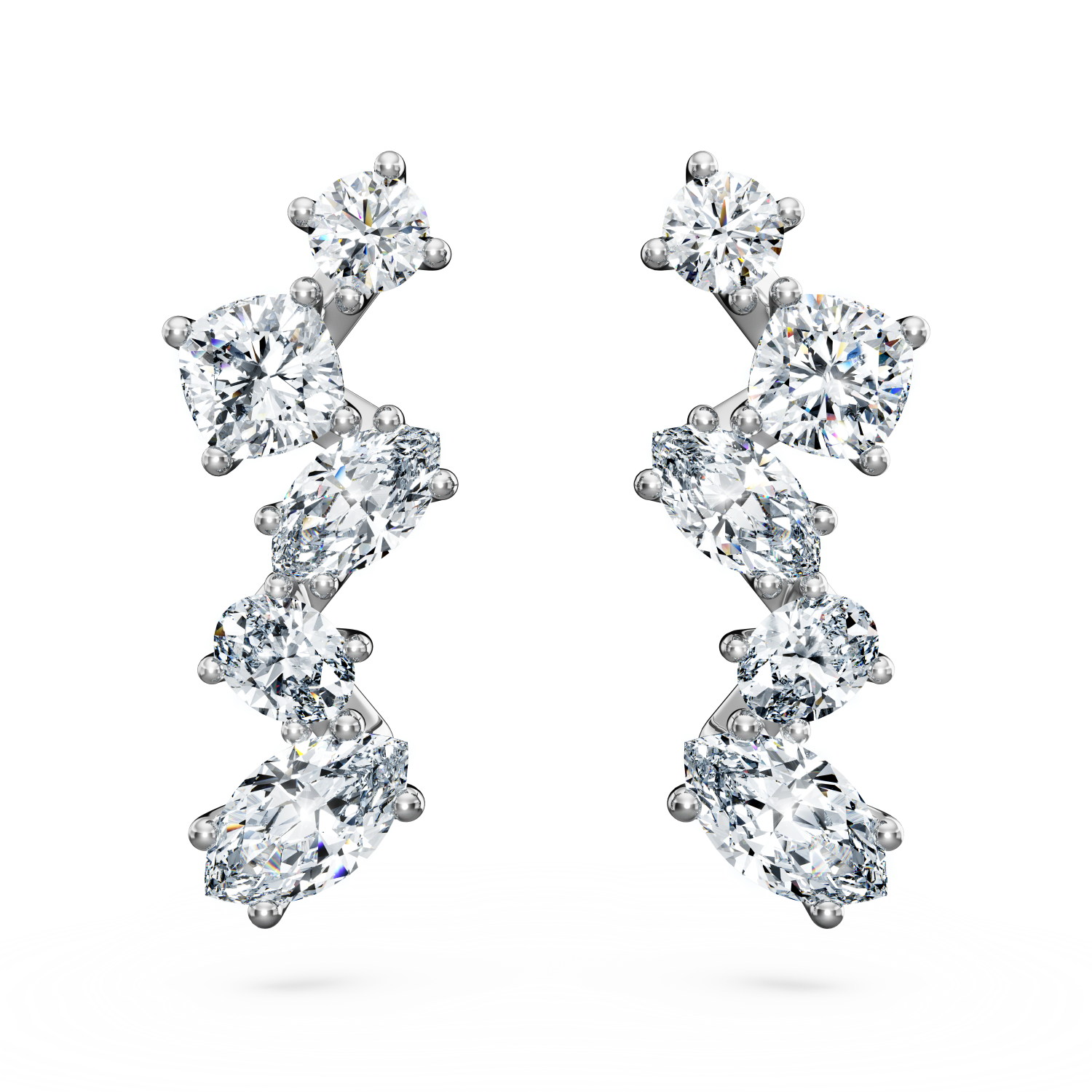 Swarovski - Orecchini ear cuff Galaxy, Diamanti creati in laboratorio 1,25 ct tw, Oro bianco 18 K Ref. 5688875 - SWAROVSKI