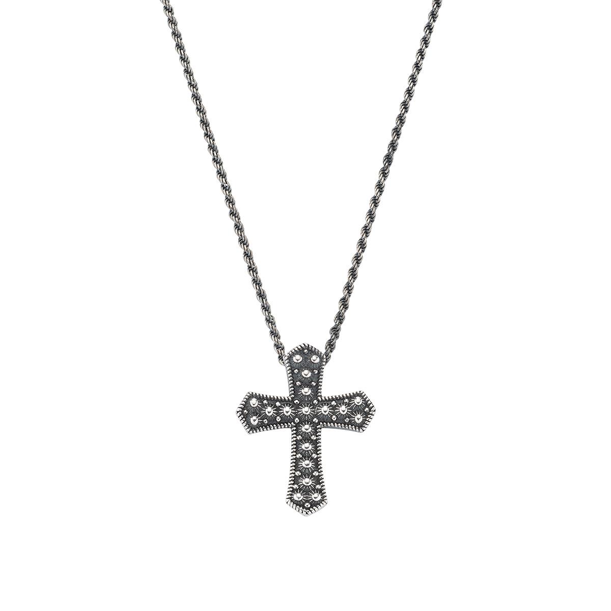 Collana Brunita Croce Formata - Amen Collection Ref. CLUCSAN2 - AMEN