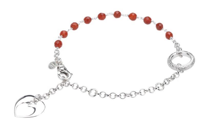 BRACCIALE ROSARIO COR IN ARGENTO E CORNIOLA - TUUM