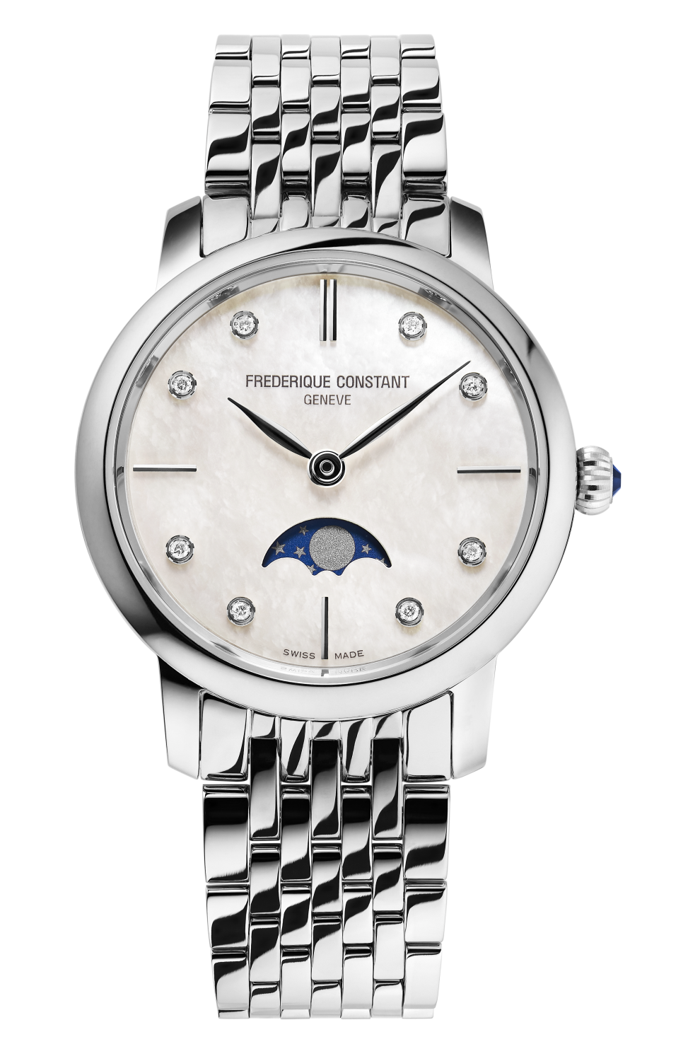 Orologio Frederique Constant Donna Slimline Moonphase Ref. FC-206MPWD1S6B - FREDERIQUE CONSTANT