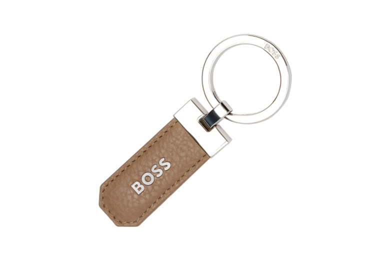 Hugo Boss - Portachiavi Classic Grained Cammello Ref. HAK416X - HUGO BOSS