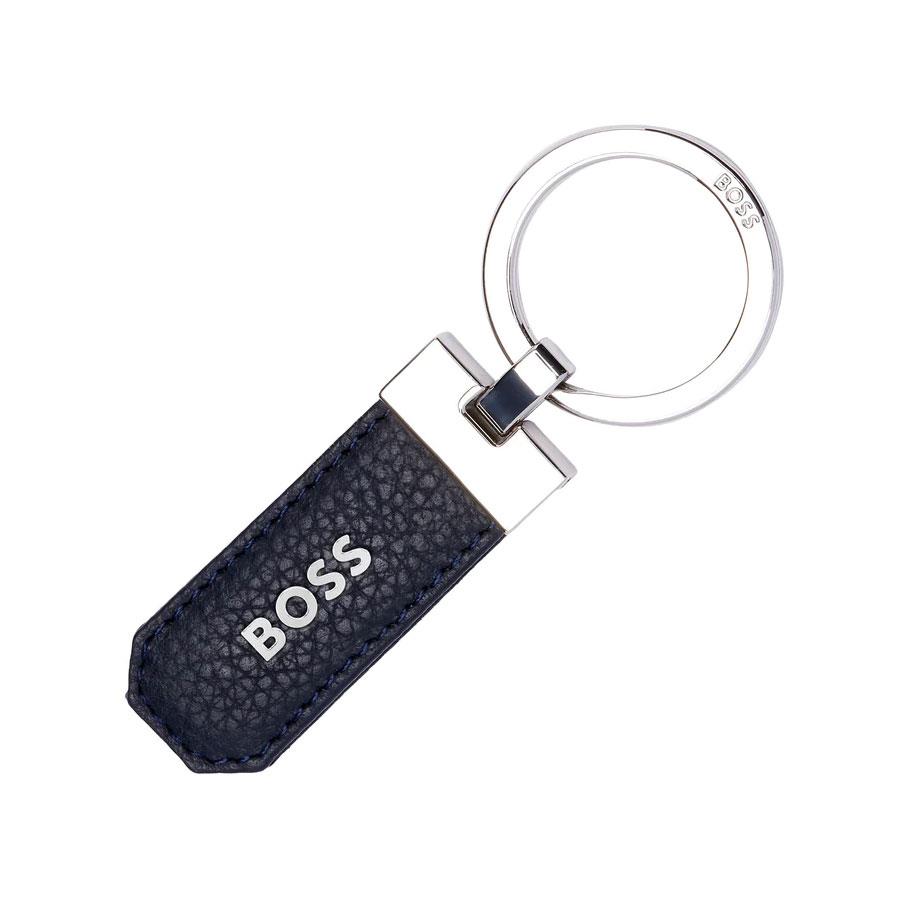 Hugo Boss - Portachiavi Classic Grained Navy Ref. HAK416N - HUGO BOSS